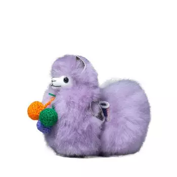 Мягкий плюшевый брелок из натуральной альпаки ручной работы от Peruvian Super Cute Adult Cute Accessories ST.MALO, альпака, 100% мех, пушистый, мастера, подарок,