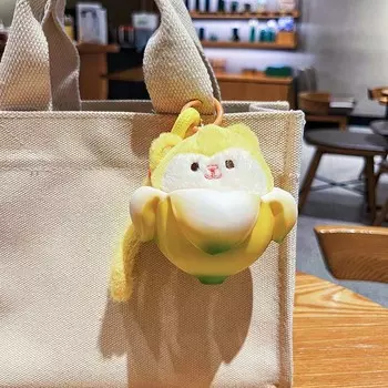 Мягкий плюшевый брелок в виде капибары из ПВХ, плюшевый брелок в виде банана, подарки на день рождения Dog