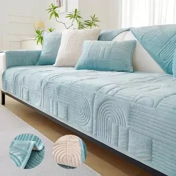 Мягкий плюшевый чехол для дивана, нескользящий чехол для дивана для гостиной, шезлонг, чехлы для дивана, универсальное L-образное угловое полотенце для дивана 70x70cm 1pc A