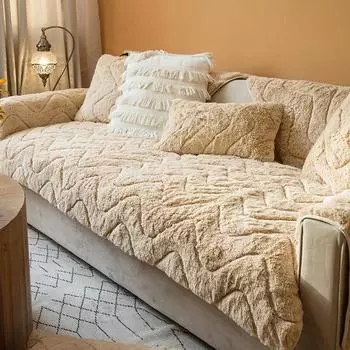 Мягкий плюшевый чехол для диванной подушки, бежевый, серый чехол для дивана, наволочка, сплошной цвет, нескользящая толстая подушка, европейский заказ 70x70cm 1pcs