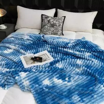 Мягкий плюшевый флисовый плед, очень теплое уютное одеяло для всех сезонов, удобное для сна и обеденного перерыва в кондиционере, домашний декор 70x100cm зелёный