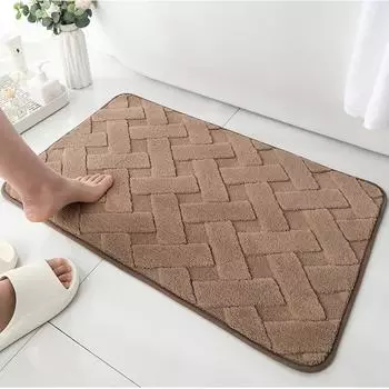 Мягкий плюшевый коврик для входа, прямоугольный коврик для двери ванной комнаты, впитывающий воду, нескользящий коврик для ног, нейлоновые коврики для гостиной about 38x58cm