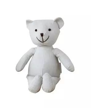 Мягкий плюшевый медведь Broccoli House, плюшевый медведь для маленьких детей, французский лен, моющийся, 30 см, цвет слоновой кости слоновая кость