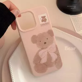 Мягкий плюшевый мишка, чехол для телефона Apple iPhone 16/15/14/13/12 16promax