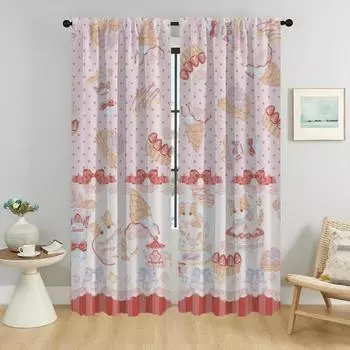 Мягкий плюшевый мишка, украшение на Хэллоуин, противомоскитные шторы для гостиной, занавески для домашнего интерьера, 2 шт., оттенки W50xH70cmx2pcs-CL