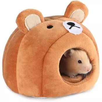 Мягкий плюшевый планер для ежика, уютный, теплый, укромный домик для питомца, пещера для хомяка Bear