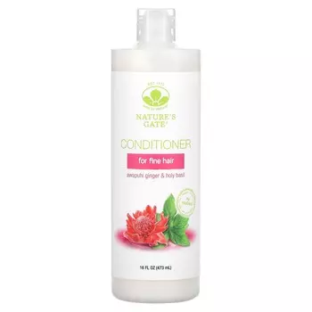 Мягкий по природе, (Врата природы), Кондиционер Awapuhi с имбирем и священным базиликом для тонких волос, 16 жидких унций (473 мл)