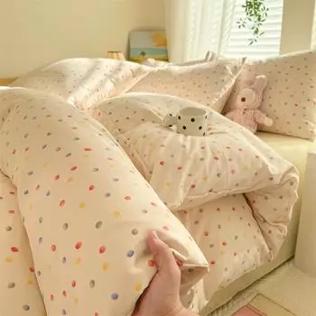 Мягкий пододеяльник Простой стиль пододеяльник Постельное белье для девочек Постельное белье Одеяло Покрывало для дома Покрывало Funda Nordica (Нет наволочки) Single 150x200cm 1pc