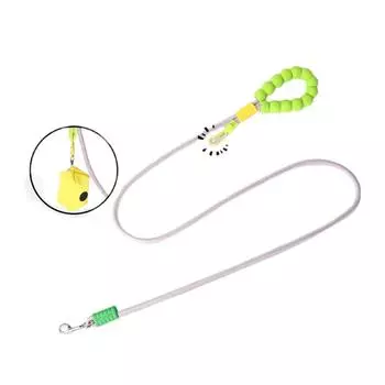 Мягкий поводок для собак, 6 футов, беговой поводок с поворотным запирающимся карабином и удобной ручкой из пенопласта, поводок для больших, маленьких и средних собак 1.85m зелёный