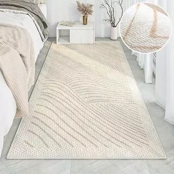 Мягкий прикроватный ковер в полоску, теплые пушистые ковры для спальни, прямоугольный ковер, длинный коврик для гостиной, коврики для детской комнаты, домашний ковер 40x120cm