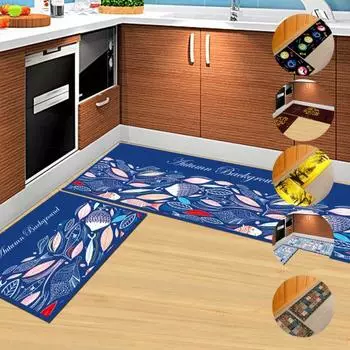 Мягкий прочный противоскользящий коврик с принтом кота, рыбьего дерева, ковер, подушка, напольный коврик, декор 40*60cm