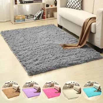 Мягкий прочный теплый ультра мягкий коврик для гостиной лохматый детский напольный коврик ковер домашний декор 50*80cm вино красного