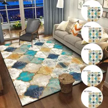 Мягкий прочный винтажный нескользящий прямоугольный коврик напольный коврик ковер спальня гостиная декор 80*120cm