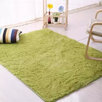 Мягкий противоскользящий ковер ярких цветов Flokati Shaggy Rug Коврик для гостиной и спальни 40cm by 60cm белый