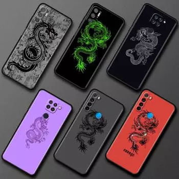 Мягкий противоударный чехол для Xiaomi Redmi Note 10 9 Pro 9S 10S 8 7 K40 9C 8T 9A 7A 8A 9T силиконовый чехол для телефона с рисунком дракона бога Redmi K40