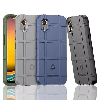 Мягкий противоударный чехол из ТПУ Armor для Samsung Galaxy XCover 7, тонкий, цветной, защитный чехол для задней панели, бизнес, полная защита For Samsung XCover 7 чёрный