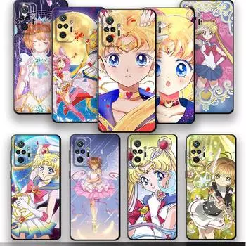 Мягкий противоударный чехол из ТПУ для телефона Redmi 9A 9C 10C 9T 10A K40 Pro 6 7 8 8A 7A K50 9 10 6 Pro, чехол с милым аниме Sailors M-Moons Redmi 6
