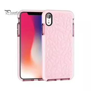 Мягкий противоударный чехол с алмазным зернением для iPhone 7/8 Plus X/XR/XS Max for iPhone XS Max розовый