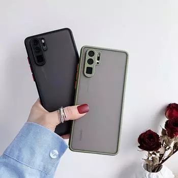 Мягкий противоударный чехол с рамкой из ТПУ ярких цветов для iPhone Samsung Huawei Honor Xiaomi Redmi OPPO Realme OnePlus Vivo Infinix Tecno iPhone XR чёрный