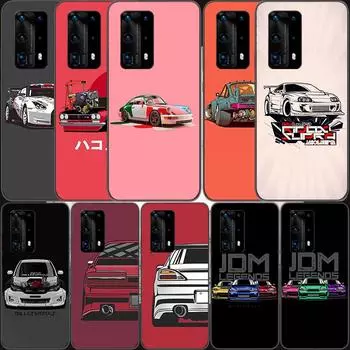 Мягкий прозрачный чехол для телефона с дрифт-карами, автогонками JDM для Huawei P30 Lite P10 P20 P40 P50 Pro Mate 40 Pro 30 20 10 Lite, силиконовый чехол Huawei P40