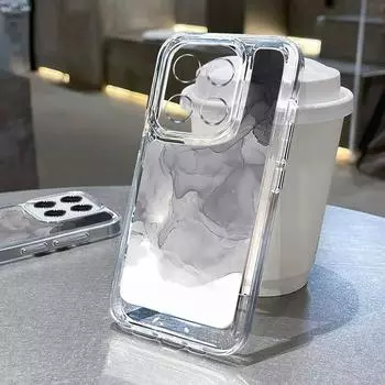 Мягкий прозрачный чехол для телефона с текстурой мрамора и чернилами для Xiaomi 13T 11T Poco F6 X6 X5 Pro Redmi Note 13 12 Pro 11 10, прозрачный силиконовый противоударный чехол Redmi Note 13 4G
