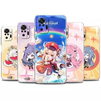 Мягкий прозрачный чехол для Xiaomi Redmi Note 10 9 8 Pro 9S 10S 8T 9A 9C K40 7 9T 8A противоударный силиконовый чехол для телефона Genshin Impact Capa Redmi K40