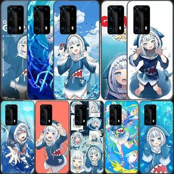 Мягкий прозрачный чехол Gawr Gura Hololive Anime для телефона Huawei P30 Lite P10 P20 P40 P50 Pro Mate 40 Pro 30 20 10 Lite, силиконовый чехол Huawei P40