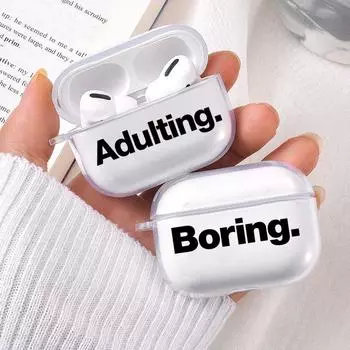 Мягкий прозрачный чехол из ТПУ для Apple Airpods Pro 2 3 1 со смысловыми словами, беспроводные Bluetooth наушники Air Pods, чехлы для Airpod