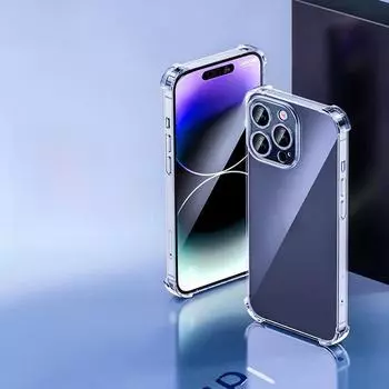 Мягкий прозрачный силиконовый чехол Baitong iPhone 16 Pro Max/Plus с прямыми краями iPhone 16 Plus