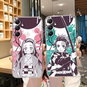 Мягкий прозрачный силиконовый чехол с рисунком аниме для Samsung A55 M35 S24 Xiaomi Redmi Note 13 Poco C65 iPhone Camera Противоударный защитный чехол Samsung Galaxy A11