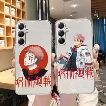 Мягкий прозрачный силиконовый чехол с рисунком аниме для Samsung A55 M35 S24 Xiaomi Redmi Note 13 Poco C65 iPhone Camera Противоударный защитный чехол Samsung Galaxy A11