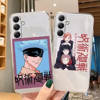 Мягкий прозрачный силиконовый чехол с рисунком аниме для Samsung A55 M35 S24 Xiaomi Redmi Note 13 Poco C65 iPhone Camera Противоударный защитный чехол Samsung Galaxy A11