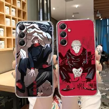 Мягкий прозрачный силиконовый чехол с рисунком аниме для Samsung A55 M35 S24 Xiaomi Redmi Note 13 Poco C65 iPhone Camera Противоударный защитный чехол Samsung Galaxy A11