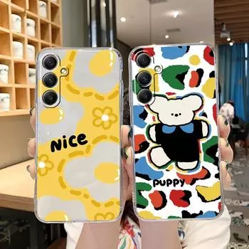 Мягкий прозрачный силиконовый чехол с рисунком бабочки для Samsung A55 A35 M35 S24 Xiaomi Redmi Note 13 Pro 13C Poco M6 Camera противоударный защитный чехол Samsung Galaxy A11