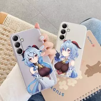 Мягкий прозрачный силиконовый чехол с рисунком из мультфильма для Samsung A55 M35 S24 Xiaomi Redmi Note 13 Poco C65 iPhone Camera Противоударный защитный чехол Samsung Galaxy A11