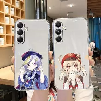 Мягкий прозрачный силиконовый чехол с рисунком из мультфильма для Samsung A55 M35 S24 Xiaomi Redmi Note 13 Poco C65 iPhone Camera Противоударный защитный чехол Samsung Galaxy S20