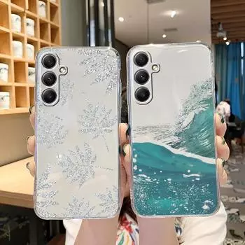 Мягкий прозрачный силиконовый чехол с рисунком панды и бабочки для Samsung A55 M35 S24 Xiaomi Redmi Note Poco C65 iPhone Camera Противоударный защитный чехол Samsung Galaxy A11