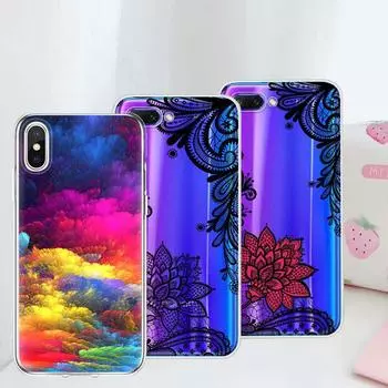 Мягкий рельефный роскошный прозрачный чехол с черным цветочным узором для iPhone Samsung Huawei Xiaomi Redmi Note 9 Pro Samsung Note 10 Plus розы красного