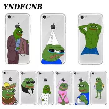 Мягкий резиновый чехол из ТПУ Sad Frog meme для iPhone SE 2020 11 Pro X XR Xs Max 6 6S 7 8 Plus, мягкий прозрачный чехол Coque Shell iphone 5 5s SE