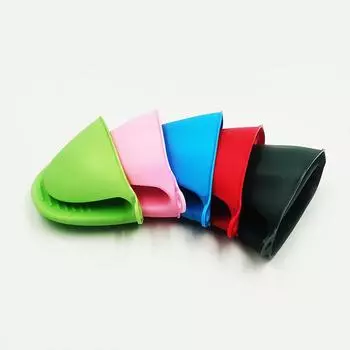 Мягкий резиновый термоизоляционный зажим Термостойкие кухонные принадлежности Высокотемпературные перчатки Нескользящий зажим для посуды для духовки и микроволновой печи green #TC127P #