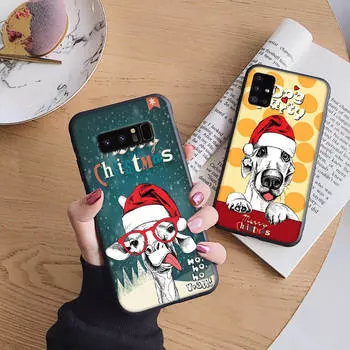 Мягкий рождественский чехол B210 для iPhone 11 12 13 14 15 Pro Max Samsung S22 S23 S24 FE Ultra Xiaomi Redmi Note VIVO V27 Realme C21 OPPO Reno 8