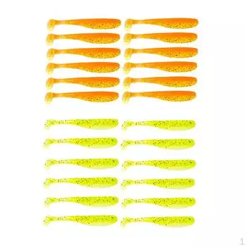 Мягкий рыболовный набор из 24 шт., приманки для червей Shad Minnow Swimbaits