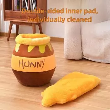 Мягкий съемный и моющийся лоток для домашних животных в форме медового горшка, удобные лежанки для кошек и собак, коврики, высокопрочные товары для домашних животных