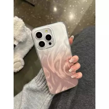 Мягкий серебристый мягкий чехол с струящимся светящимся градиентом для iPhone 15 14 Pro Max 13 12 Pro 11 x XR Xs Candy, милый прозрачный чехол на iPhone iPhone 14