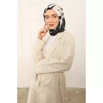 Мягкий шарф с узором зебра ShantuQ, черный/бордовый