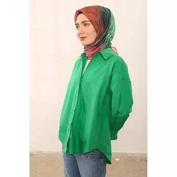 Мягкий шарф ShantuQ Digital Color Transition Зеленый/Фуксия