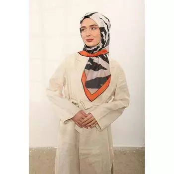 Мягкий шарф ShantuQ с рисунком зебры, черный/оранжевый