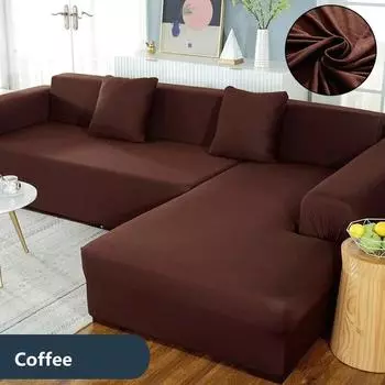 Мягкий шлифовальный чехол для дивана, эластичный универсальный чехол, L-образный секционный чехол для дивана, универсальный чехол для дивана для гостиной 1seater 90-140cm 1pc