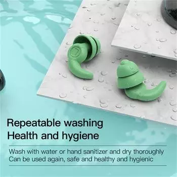 Мягкий силикагель для сна, звукоизоляция, защита для ушей, противошумные беруши синий