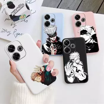Мягкий силиконовый чехол Anime Jujutsu Kaisen для Xiaomi Redmi Note 13 Pro 13C Samsung A35 A55 M35 M34 iPhone Huawei Honor Camera Защитный противоударный чехол Samsung Galaxy S20 синий
